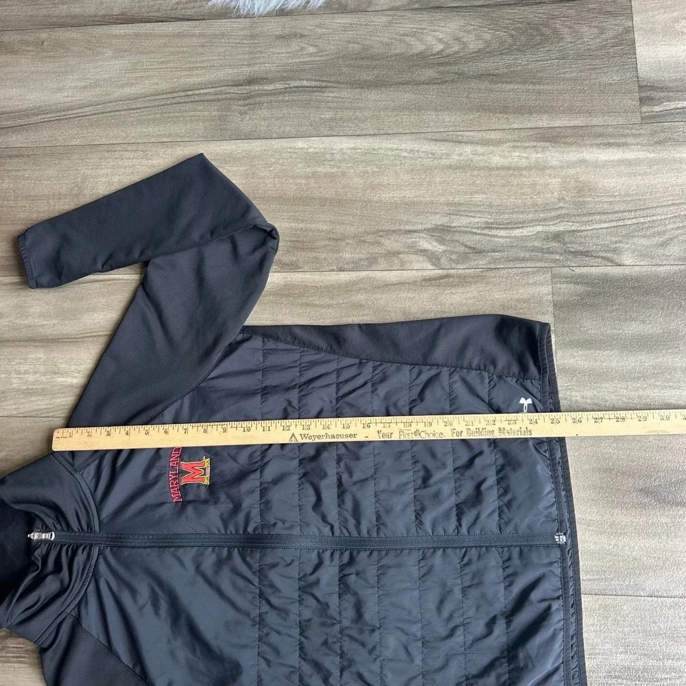 Under Armour Maryland Terrapins black quilted puffer jacket size M sweatshirt